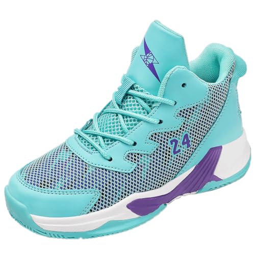 CZHIHANEG Jungen Basketball Schuh Mädchen Basketball Kinder Basketball SchuhTrainer Komfort High Top Schuhe für Jungen Mädchen Atmungsaktive Turnschuhe Anti-Rutsch von CZHIHANEG