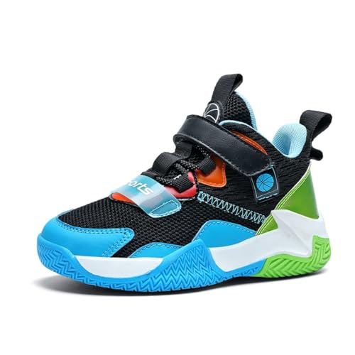 CZHIHANEG Jungen Basketball Schuh Mädchen Basketball Kinder Basketball SchuhTrainer Komfort High Top Schuhe für Jungen Mädchen Atmungsaktive Turnschuhe Anti-Rutsch von CZHIHANEG