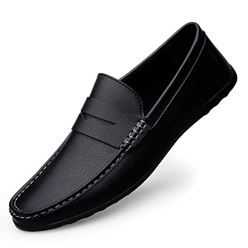 CZHIHANEG Klassische Penny Loafers Bequeme Schuhe für den Straßenverkehr Oxfords Mode Slipper 38-49 EU von CZHIHANEG