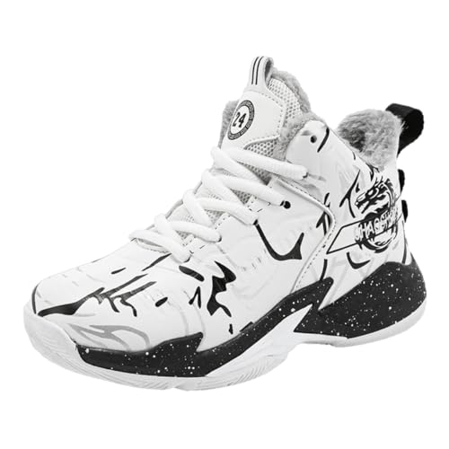 CZHIHANEG Stilvolle gepolsterte Wärme Jungen Basketballschuhe Basketballschuhe Basketballschuhe für Kinder Sportverschluss Sportschuhe von CZHIHANEG