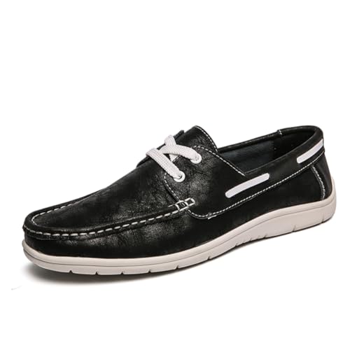 Herren Bootsschuhe Segelschuhe Mokassins 73 Eye Classic Lace Docksides Herrenschuhe Lederschutzen Penny von CZHIHANEG