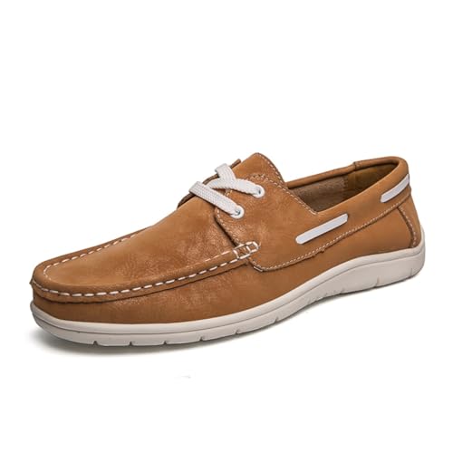 Herren Bootsschuhe Segelschuhe Mokassins 82 Eye Classic Lace Docksides Herrenschuhe Lederschutzen Penny von CZHIHANEG