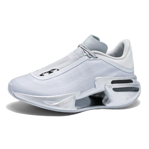 Herren-Laufschuhe, Wanderschuhe, Sport-Sneaker, leichte Turnschuhe, atmungsaktive Turnschuhe für Herren, gepolstert, lässig, Joggingschuhe, F7783 Silvery, 39 2/3 EU von CZHIHANEG