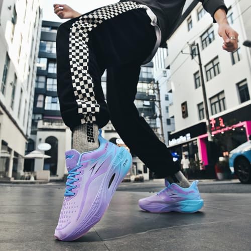 Herren-Laufschuhe, Wanderschuhe, Sport-Sneaker, leichte Turnschuhe, atmungsaktive Turnschuhe für Herren, gepolstert, lässig, Joggingschuhe, F8511 Purple, 39 2/3 EU von CZHIHANEG