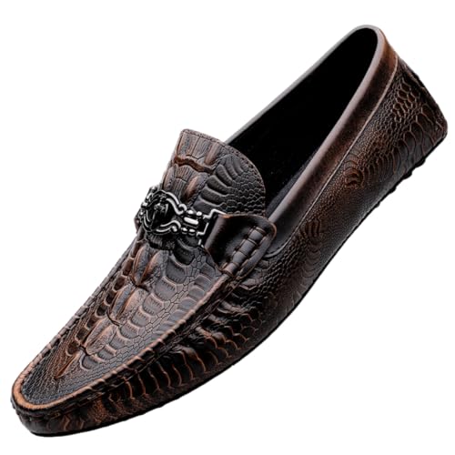CZHIHANEG Herren Loafers Mokassins Schuhe Atmungsaktiv Casual Leder Mokassins Handmade Slip On Driving Business Schuhe 37-49 EU von CZHIHANEG