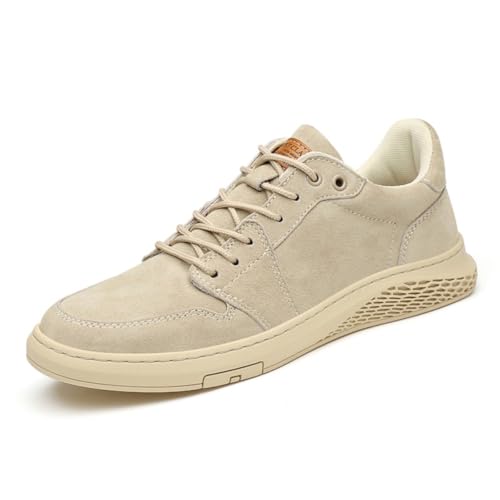 Herrenschuhe aus Leder Leichte und bequeme Freizeitschuhe für Herren, Y1965 Sand, 40 EU von CZHIHANEG