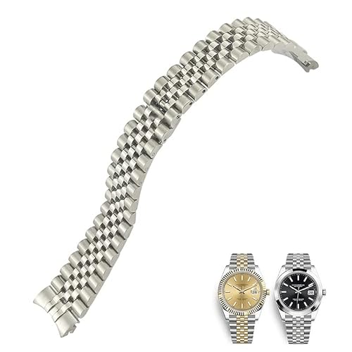 CZKE 316L Edelstahl 20 mm Uhrenarmband für 36 mm Rolex Datejust 116233 116234 Silber Golden Solid Metall Uhrenarmband, 20mm for RLX, Achat von CZKE