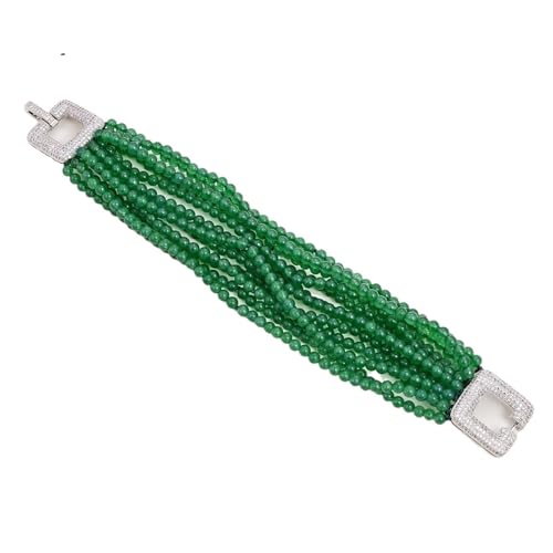 CZMDKEXM 8" 12 Strands Round Green Jades Bracelet Clasp Cute For Women CZMDKEXM 8" 12 Strands Round Green Jades Bracelet Clasp Cute For Women von CZMDKEXM