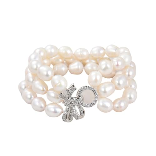 CZMDKEXM 8'' 3 Rows White Rice Pearl Strand Bracelet CZMDKEXM 8'' 3 Rows White Rice Pearl Strand Bracelet von CZMDKEXM