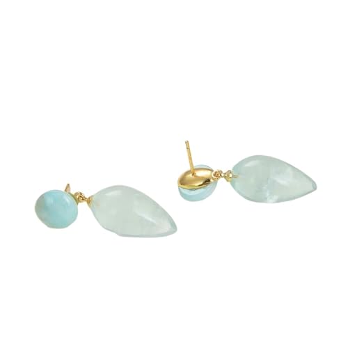 CZMDKEXM Green Amethyst Drop Stud Earrings von CZMDKEXM