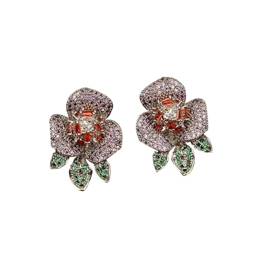 CZMDKEXM Pave Flower Shape Stud Earrings von CZMDKEXM