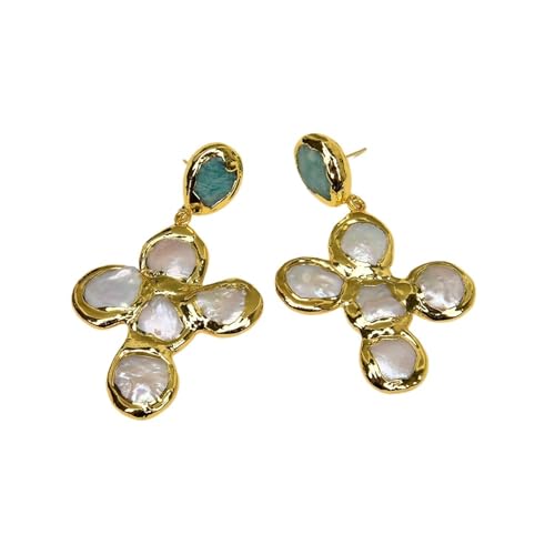 CZMDKEXM Stone Earrings Gold Plated Stud For Women CZMDKEXM Stone Earrings Gold Plated Stud For Women von CZMDKEXM