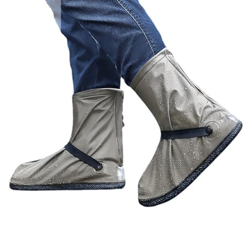 CZMYCBG Wasserdichte Schuhüberzüge mit Reißverschluss - Regenstiefel Schuhüberzug Männer Frauen Wasserdichte Anti-Silp PVC Schuhüberzug Wiederverwendbar & faltbar Überschuhe for Radfahren Waschen (Co von CZMYCBG