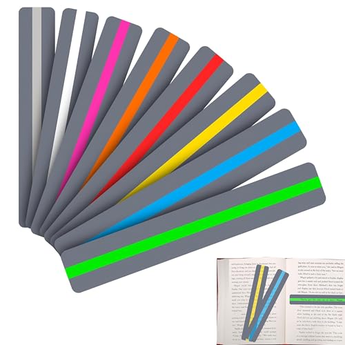 8 Geführte Lesestreifen, Legasthenie Streifen Markierungsstreifen Bunt Lesen Markieren farbige Overlay Tracking Lineale für Studenten Kinder visuellen Stress zu Reduzieren 8 Geführte Lesestreifen, Legasthenie Streifen Markierungsstreifen Bunt Lesen Markieren farbige Overlay Tracking Lineale für Studenten Kinder visuellen Stress zu Reduzieren von CZNBZIU
