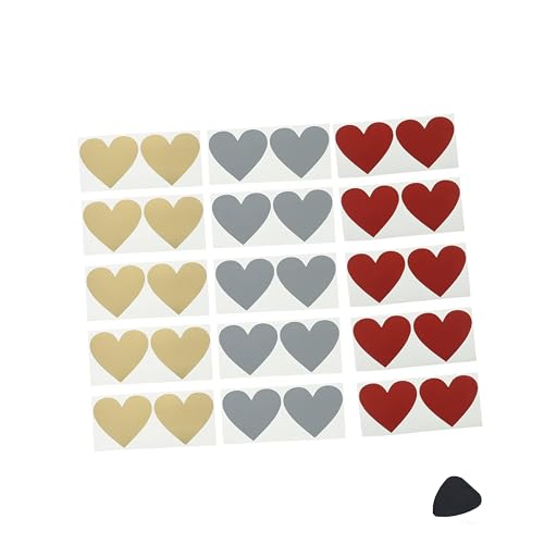 CZNBZIU Stück Rubbelaufkleber Herzform Selbstklebende Rubbelkarte Goldene Rubbelaufkleber Herz Scratch Off Etiketten Für Scrapbooking Postkarten Grußkarten Hochzeiten von CZNBZIU
