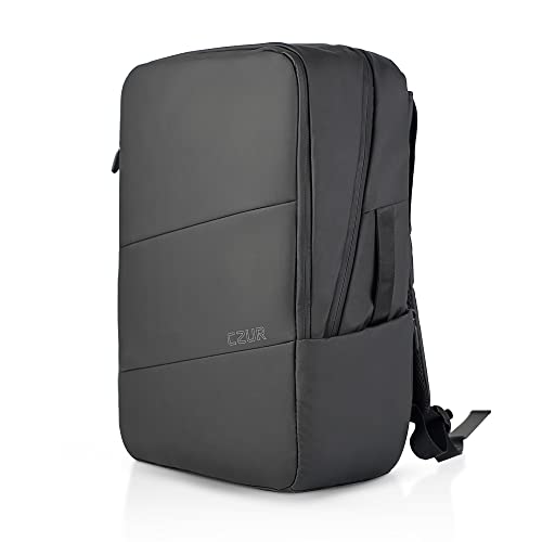 CZUR Laptop Rucksack Herren, 17.3 Zoll Schultasche mit Laptopfach 22L Wasserabweisende Tasche Handgepäck Schulrucksack für Uni Arbeit Dienstreise Reisen Freizeit von CZUR