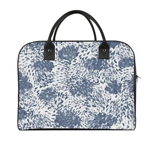 47 x 19 x 33 cm Reisetasche, Turnbeutel, Handgepäcktasche, Sporttasche, Braun Grau Schokolade Reisetaschen für Damen & Herren, Abstrakte blaue Blume, Einheitsgröße von CZZYH