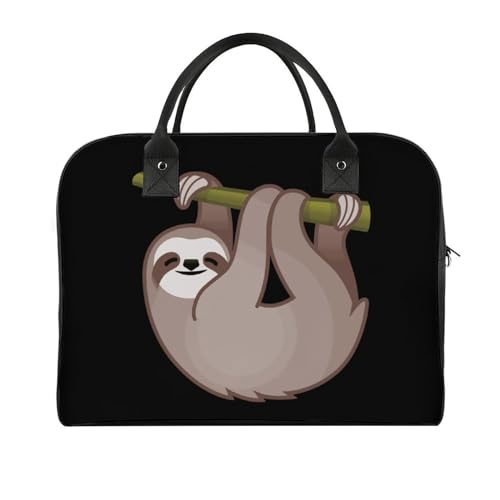 47 x 19 x 33 cm Reisetasche, Turnbeutel, Handgepäcktasche, Sporttasche, Cartoon-Dackel-Reisetaschen für Damen und Herren, Ast Cartoon Faultier, Einheitsgröße von CZZYH