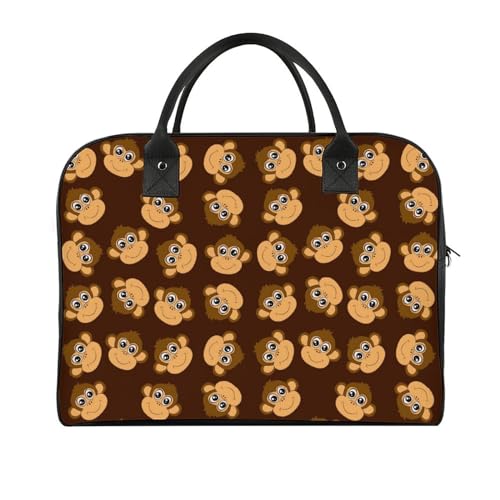 47 x 19 x 33 cm Reisetasche, Turnbeutel, Handgepäcktasche, Sporttasche, Cartoon-Dackel-Reisetaschen für Damen und Herren, Lustiger Cartoon-Affe, Einheitsgröße von CZZYH