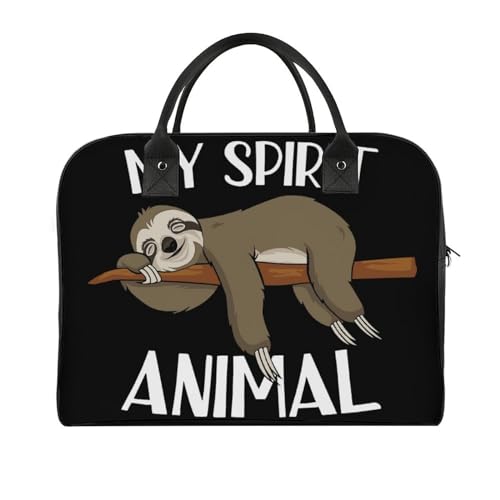 47 x 19 x 33 cm Reisetasche, Turnbeutel, Handgepäcktasche, Sporttasche, Cartoon-Dackel-Reisetaschen für Damen und Herren, Schlafendes Cartoon-Faultier, Einheitsgröße von CZZYH