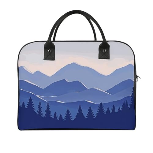 47 x 19 x 33 cm Reisetasche, Turnbeutel, Handgepäcktasche, Sporttasche, hellblaue Bergreisetaschen für Damen & Herren, Abgelegene Berge, Einheitsgröße von CZZYH