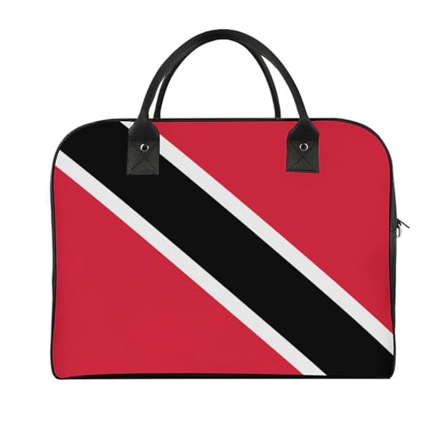 47 x 19 x 33 cm Reisetasche, Turnbeutel, Handgepäcktasche, Sporttasche, liegend schwarz, Cartoon-Hunde-Reisetaschen für Damen und Herren, Flagge Trinidad und Tobago, Einheitsgröße von CZZYH