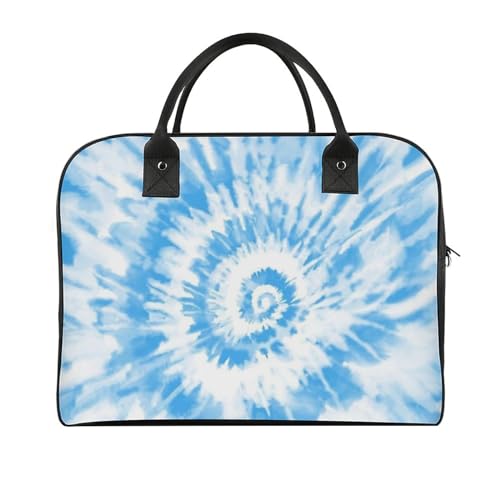 47 x 19 x 33 cm Reisetasche Turnbeutel Handgepäck Tasche Sporttasche Blau Weiß Tie Dye Reisetaschen für Damen & Herren, Blau Weiß Tie Dye, Einheitsgröße von CZZYH