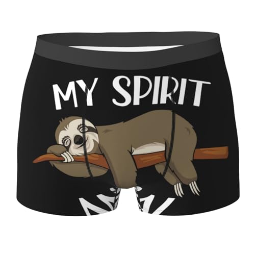 CZZYH Atmungsaktive und leichte Herren-Unterwäsche, Schlaf-Cartoon-Faultier-Boxershorts, mit elastischem Bund, M von CZZYH