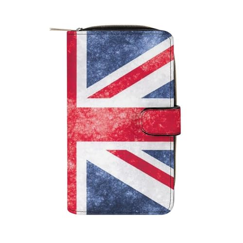CZZYH Geldbörse aus PU-Leder, Geldbörsen für Damen, britische Flagge, Union Jack Design, 19.7x11x3.5cm von CZZYH