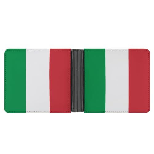 CZZYH Herren Geldbörse, Bifold PU Leder Geldbörsen für Männer Britische Flagge Brieftasche, Italien-Flagge, Einheitsgröße von CZZYH