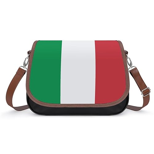 CZZYH Umhängetasche aus Leder, verstellbare und abnehmbare Schultergurte, italienische Flagge, Crossbody-Taschen für Damen, Italien-Flagge, Einheitsgröße von CZZYH