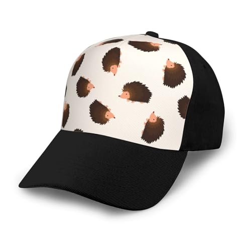 CZZYH Verstellbare Classic Baseball Cap, Cartoon Brown Igel Baseball Caps Herren und Damen von CZZYH
