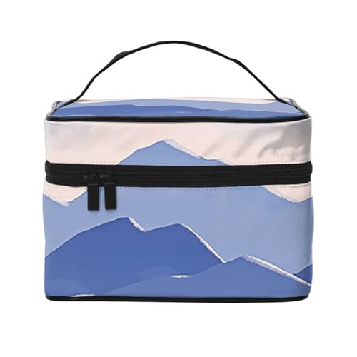 Reise-Make-up-Tasche, tragbare Kulturtasche, Graffiti-Anime-Landschaft, Kulturbeutel für Damen und Herren, Abgelegene Berge, Einheitsgröße von CZZYH