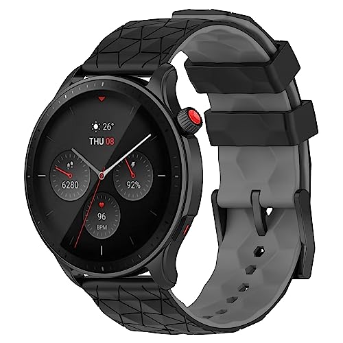 CZhkg 20mm Armband für Huawei Watch GT2 42mm/GT3 Strap,Sport Silikon Uhrenarmbänder Bracelet Ersatzband Silikonband Uhrenarmband für Ticwatch C2/Ticwatch E/Ticwatch 2 Zubehör (schwarzgrau) von CZhkg