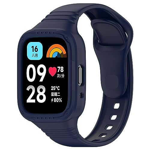 CZhkg Armband für Redmi Watch 3 Lite/Watch 3 Active Strap,Uhrenarmbänder Ersatzband Uhrenarmband Silikonband,Strap Armbänder Wrist Strap Bracelet für Redmi Watch 3 Active/Watch 3 Lite (Blau) von CZhkg