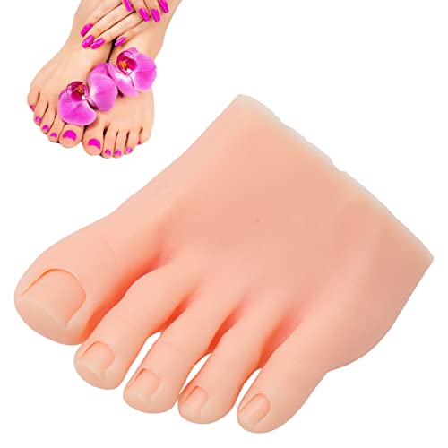 Nagelkunst-Fußmodell, Nagelkunst-Trainingsanzeige, Gefälschtes Halbes Fußmodell, Helle Hautfarbe, Tattoo-Praxis, Silikon-Fußmodell (Links) von CaCaCook