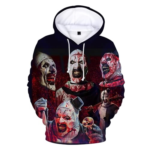 CaDoes Terrifier 2 Unisex 3D Gedruckt Hoodies Grafik Pullover Mit Kapuze Sweatshirt für Männer Frauen Teen,Style7,L von CaDoes