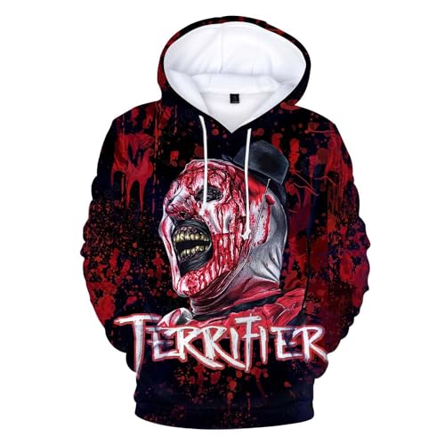 CaDoes Terrifier 2 Unisex 3D Gedruckt Hoodies Grafik Pullover Mit Kapuze Sweatshirt für Männer Frauen Teen,Style8,4XL von CaDoes