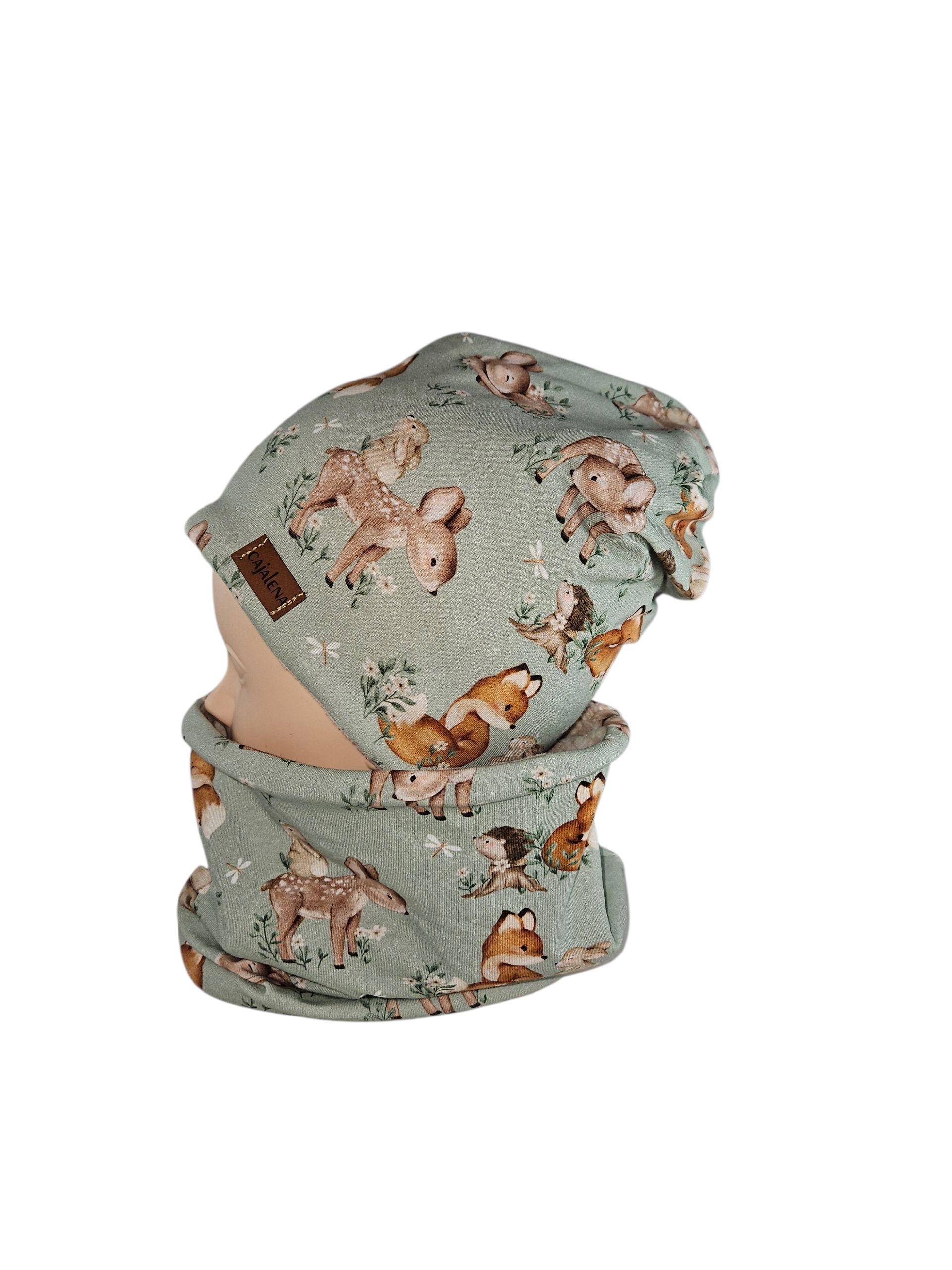 Reh Mint, Set Beanie Mit Passenden Loopschal Oder Einzeln, Übergangszeit Winter, Solo, Geschenke Für Weihnachten, Geburtstag von CaJaLenaDesign