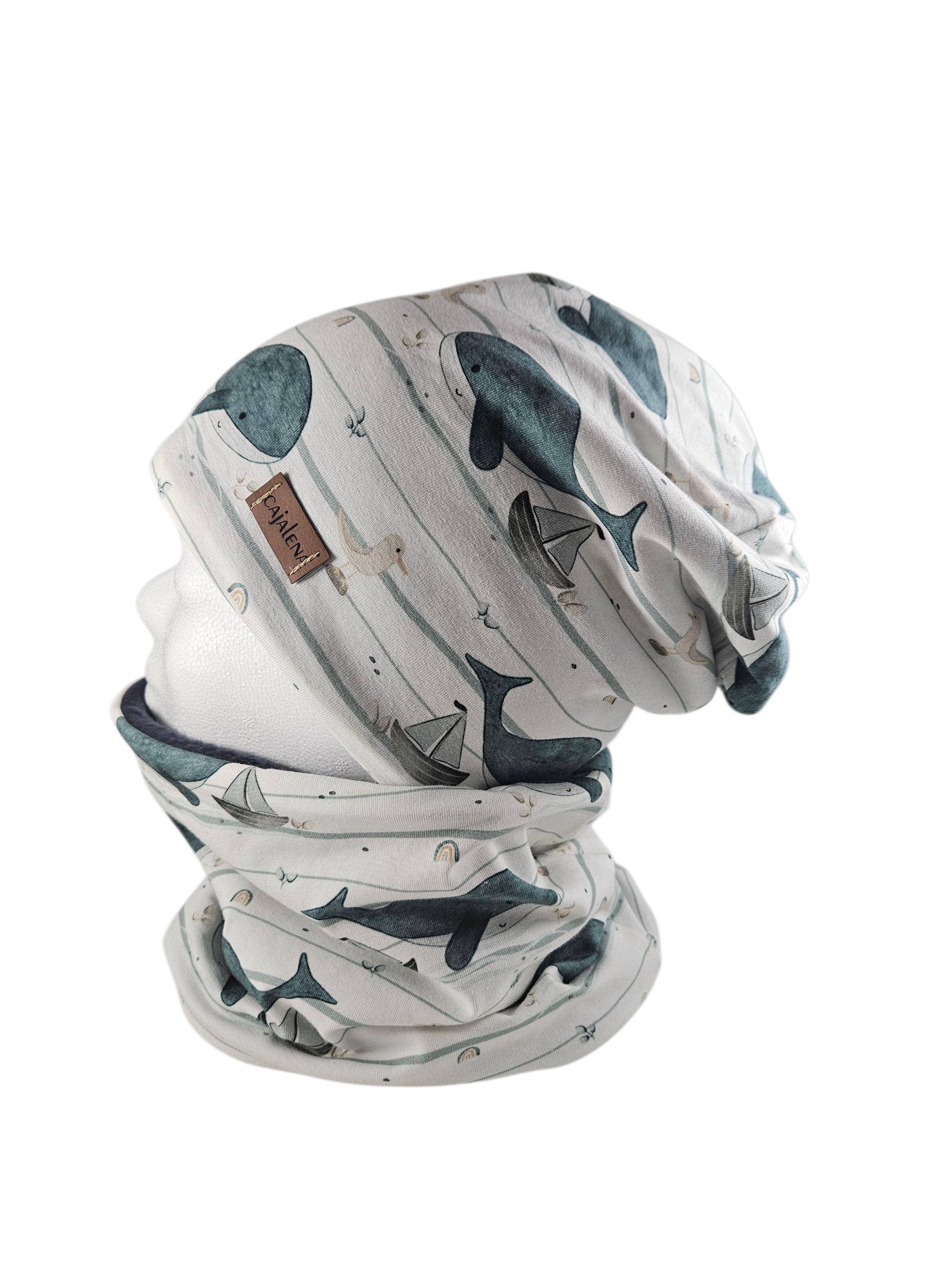 Wale Blau, Set Beanie Mit Passenden Loopschal Oder Einzeln, Übergangszeit Winter, Set Solo, Geschenke Für Weihnachten, Herbst von CaJaLenaDesign