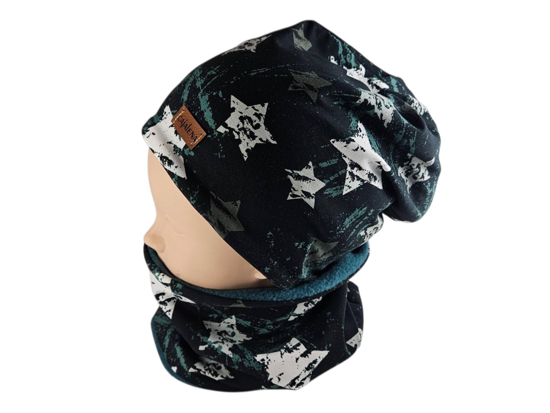 star Schwarz, Set Beanie Mit Passenden Loopschal Oder Einzeln, Übergangszeit Winter, Set Solo, Geschenke Für Weihnachten, Geburtstag von CaJaLenaDesign