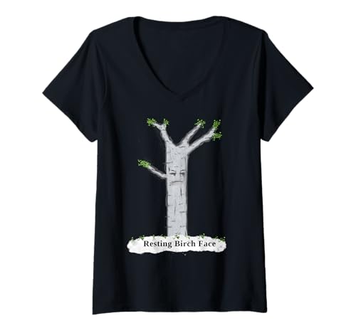 Damen RBF (Ruhendes Birkengesicht) Meme Funny Holiday T-Shirt mit V-Ausschnitt von CaNdi Pop!