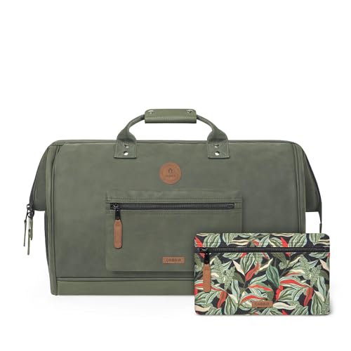 CABAIA - Reisetasche Duffle Adventurer Busan 40L - Handgepäck 45x30x29 cm - Wasserabweisend & Vegan - 2 Taschen - Schuhfach - Weekender & Sporttasche für Damen & Herren - Orange von Cabaïa