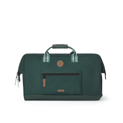 CABAIA - Reisetasche Duffle Adventurer Lima 40L - Handgepäck 45x30x29 cm - Wasserabweisend & Vegan - 2 Taschen - Schuhfach - Weekender & Sporttasche für Damen & Herren - Grün von Cabaïa