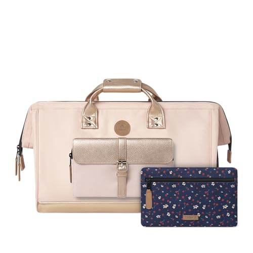 CABAIA - Reisetasche Duffle Adventurer Queretaro 40L - Handgepäck 45x30x29 cm - Wasserabweisend & Vegan - 2 Taschen - Schuhfach - Weekender & Sporttasche für Damen & Herren - Rosa von Cabaïa