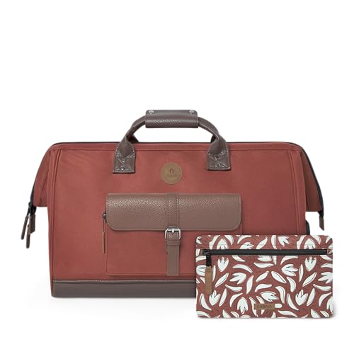 CABAIA - Reisetasche Duffle Adventurer San Cristobal 40L - Handgepäck 45x30x29 cm - Wasserabweisend & Vegan - 2 Taschen - Schuhfach - Weekender & Sporttasche für Damen & Herren - Terrakotta von Cabaïa