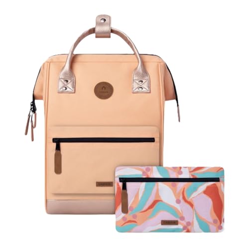 Cabaïa - Adventurer Rucksack San Jose Medium 18L - Wasserabweisend - Gepolstertes Laptopfach bis zu 13 Zoll - 2 austauschbare Vordertaschen - PETA vegan - Rucksack für Damen & Herren - Beige von Cabaïa