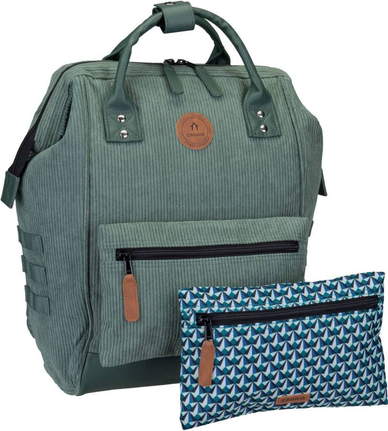 Cabaia Adventurer Recycled Velvet Medium  in Grün (18 Liter), Rucksack / Backpack von Cabaia
