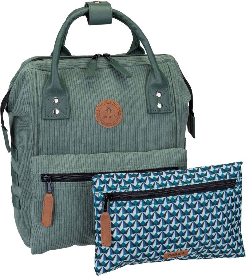 Cabaia Adventurer Recycled Velvet Small  in Grün (12 Liter), Rucksack / Backpack von Cabaia
