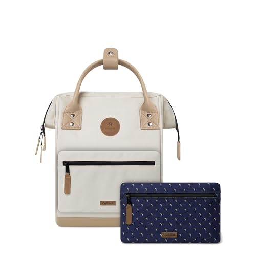 Cabaïa - Adventurer Rucksack Cap Town Mini 10L - Wasserabweisend - Laptopfach bis zu 10,5 Zoll - 2 Vordertaschen - vegan zertifiziert - Rucksack für Reisen und Arbeit, Damen & Herren - Beige von Cabaïa